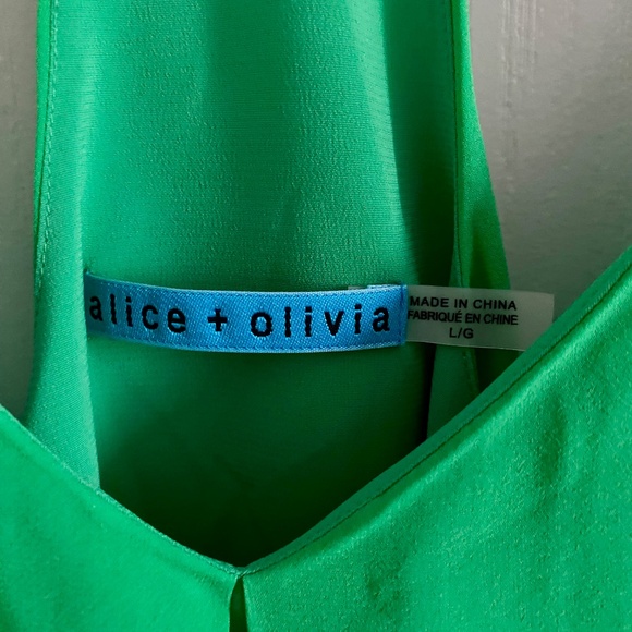 NWT ALICE + OLIVIA Silk Tank Bubble Hem - Picture 3 of 9